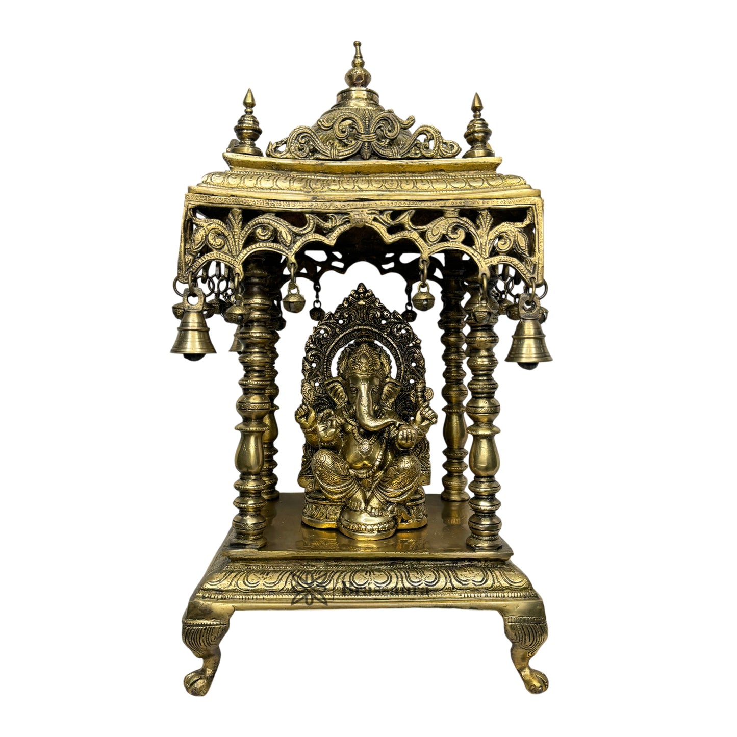 Brass Big Size Temple Statue for Home and Decor Show Piece for Prey Room Weight 14.5 Kg Height 30 cm