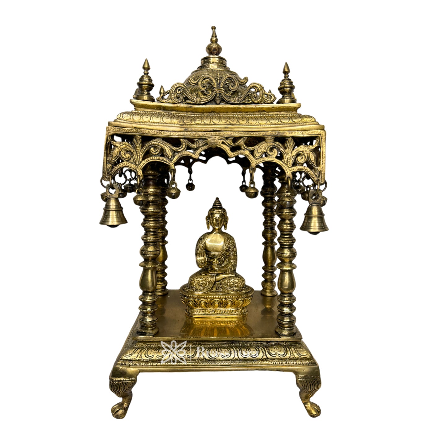 Brass Big Size Temple Statue for Home and Decor Show Piece for Prey Room Weight 14.5 Kg Height 30 cm