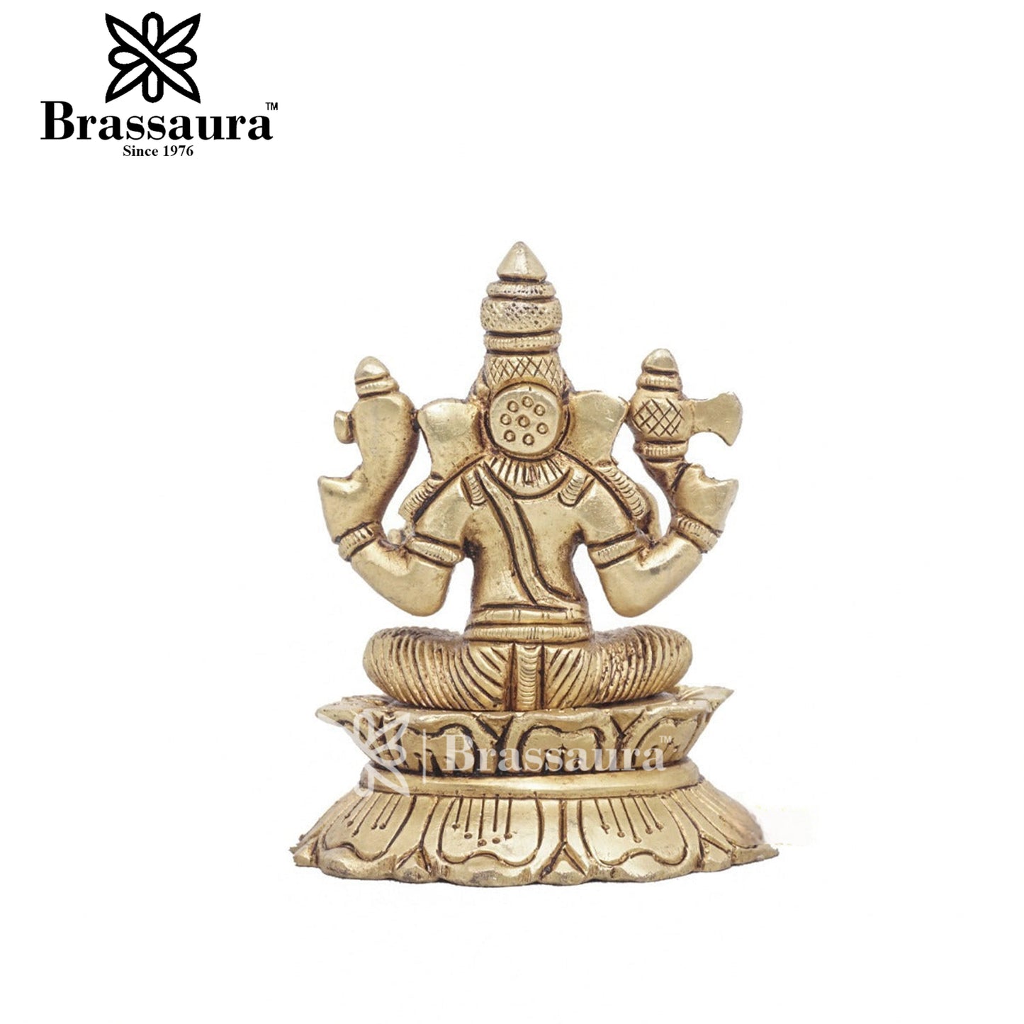 Brass Ganesha Statue For Home Decor And Gift Item Weight .33 Kg And Height 3 Inches