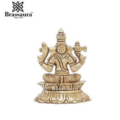 Brass Ganesha Statue For Home Decor And Gift Item Weight .33 Kg And Height 3 Inches