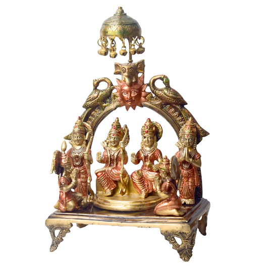 Brassaura® Brass Ram Panchayat Idol | Height 13.5 Inches