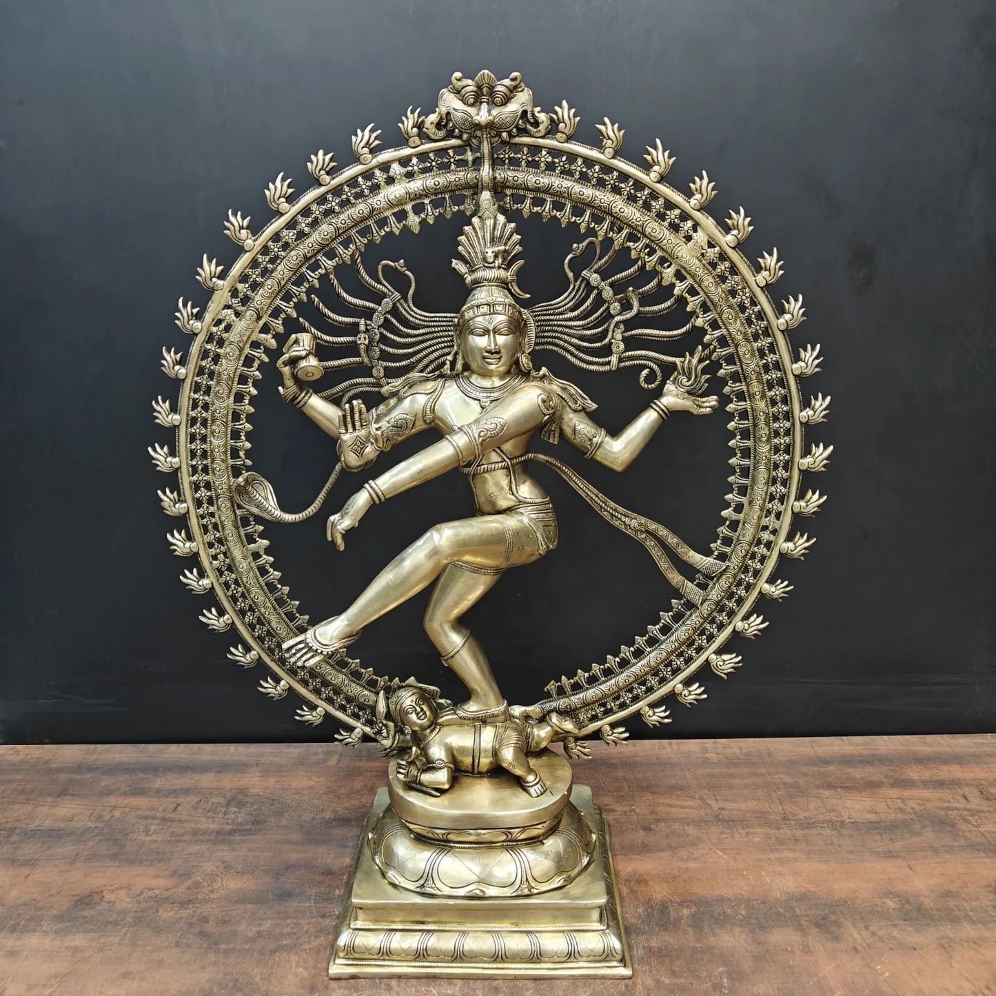Brassaura® Lord Nataraja Brass Statue | Cosmic Dance of Creation & Destruction | Height 24 Inches & Weight 23 Kgs