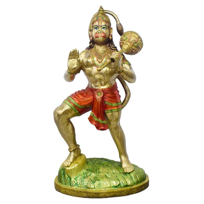 Brassaura® Brass Lord Hanuman Statue | Height 74 Inches