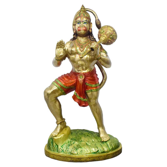 Brassaura® Brass Lord Hanuman Statue | Height 74 Inches