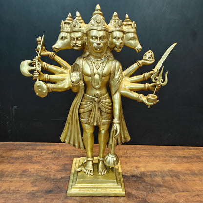 ब्रासोरा® वृंदावन वेणुगोपाल कृष्ण पीतल की प्रतिमा मोर के साथ | एंटीक नीला और सुनहरा रंग | ऊँचाई 20 इंच