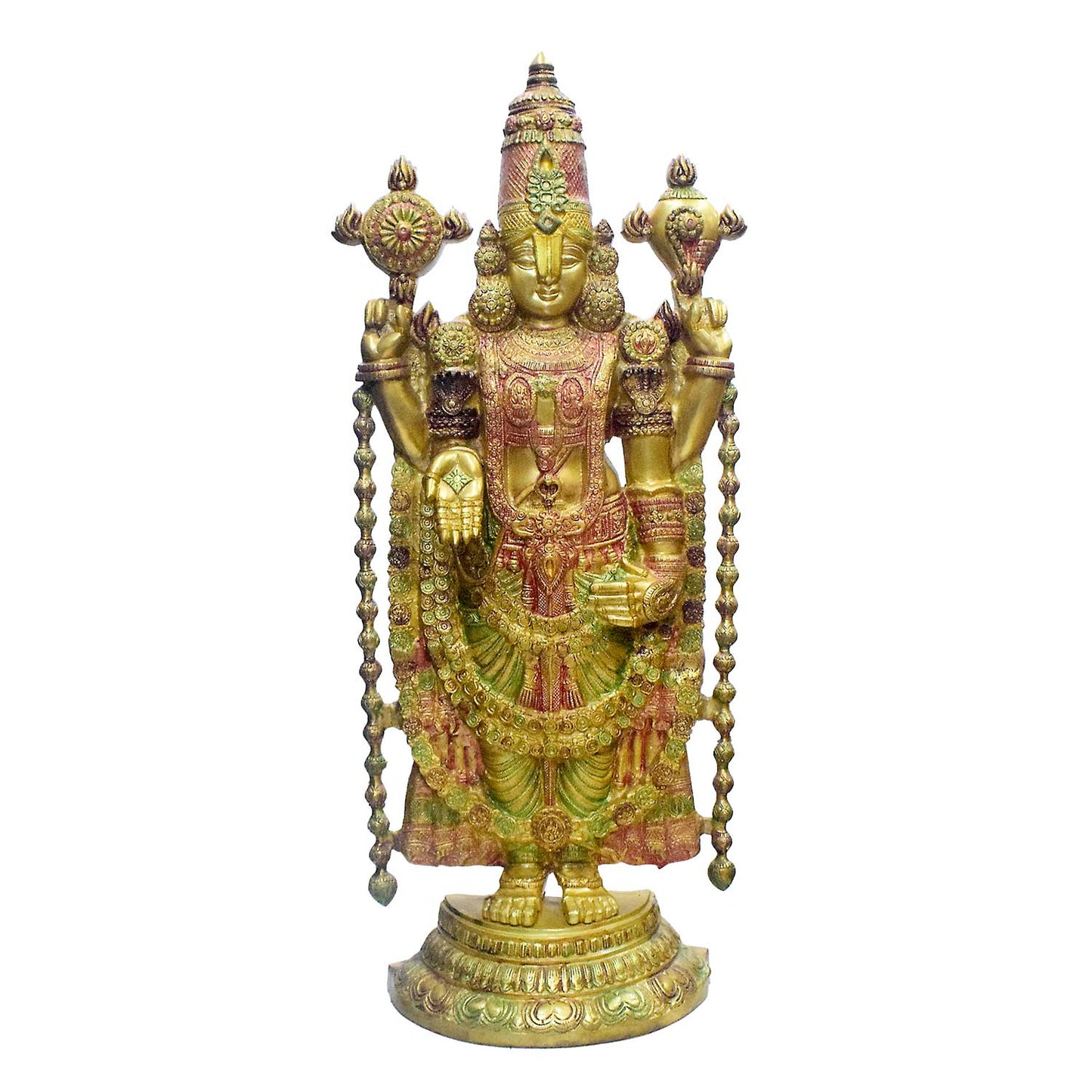 Brassaura® Brass Lord Venkateswara (Balaji) Statue | Height 46 Inches