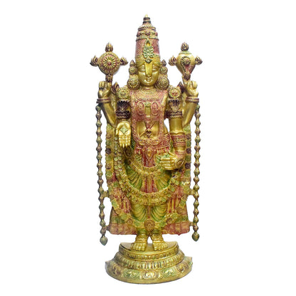 Brassaura® Brass Lord Venkateswara (Balaji) Statue | Height 46 Inches