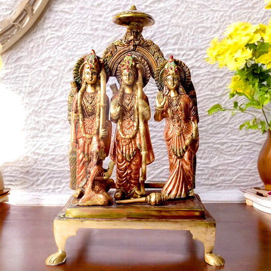 Brassaura® Ram Darbar Brass Idol | Pure Brass | Height 19.4 Inches