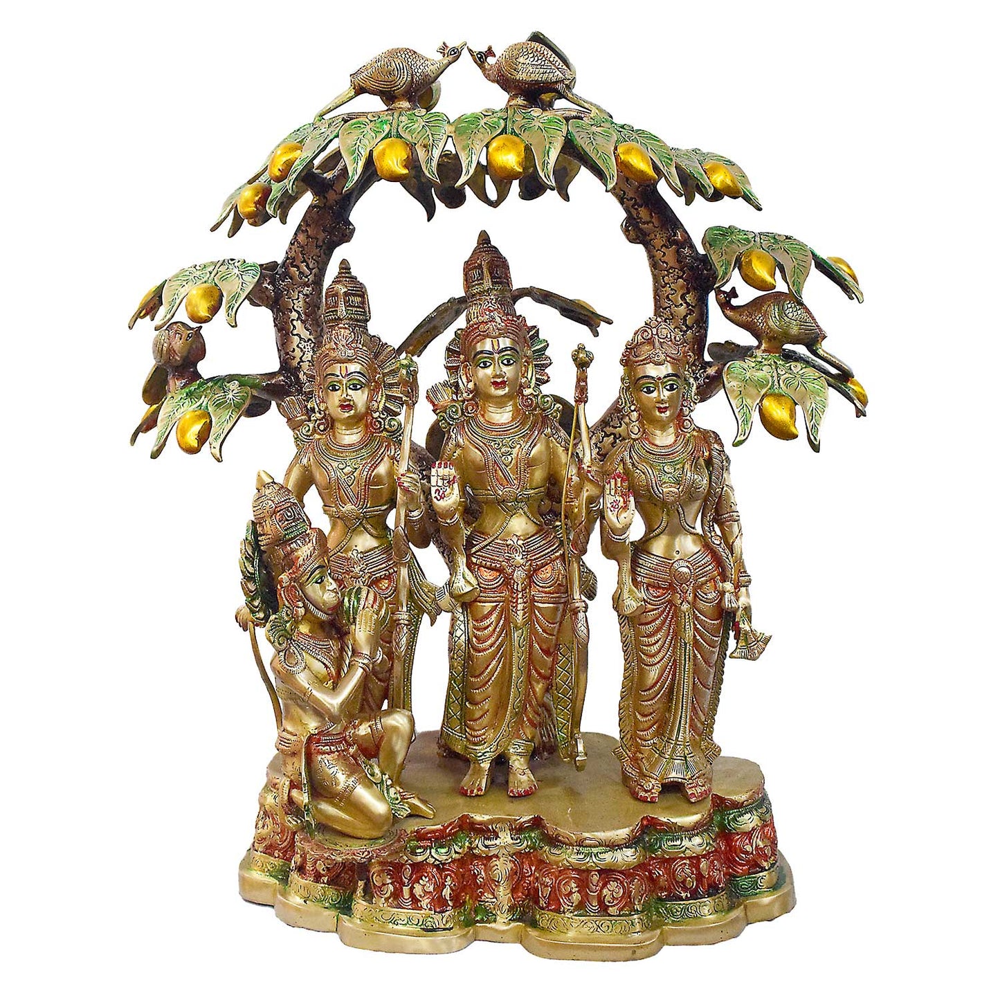 Brassaura® Brass Ram Darbar Idol with Mango Tree | Height 29 Inches