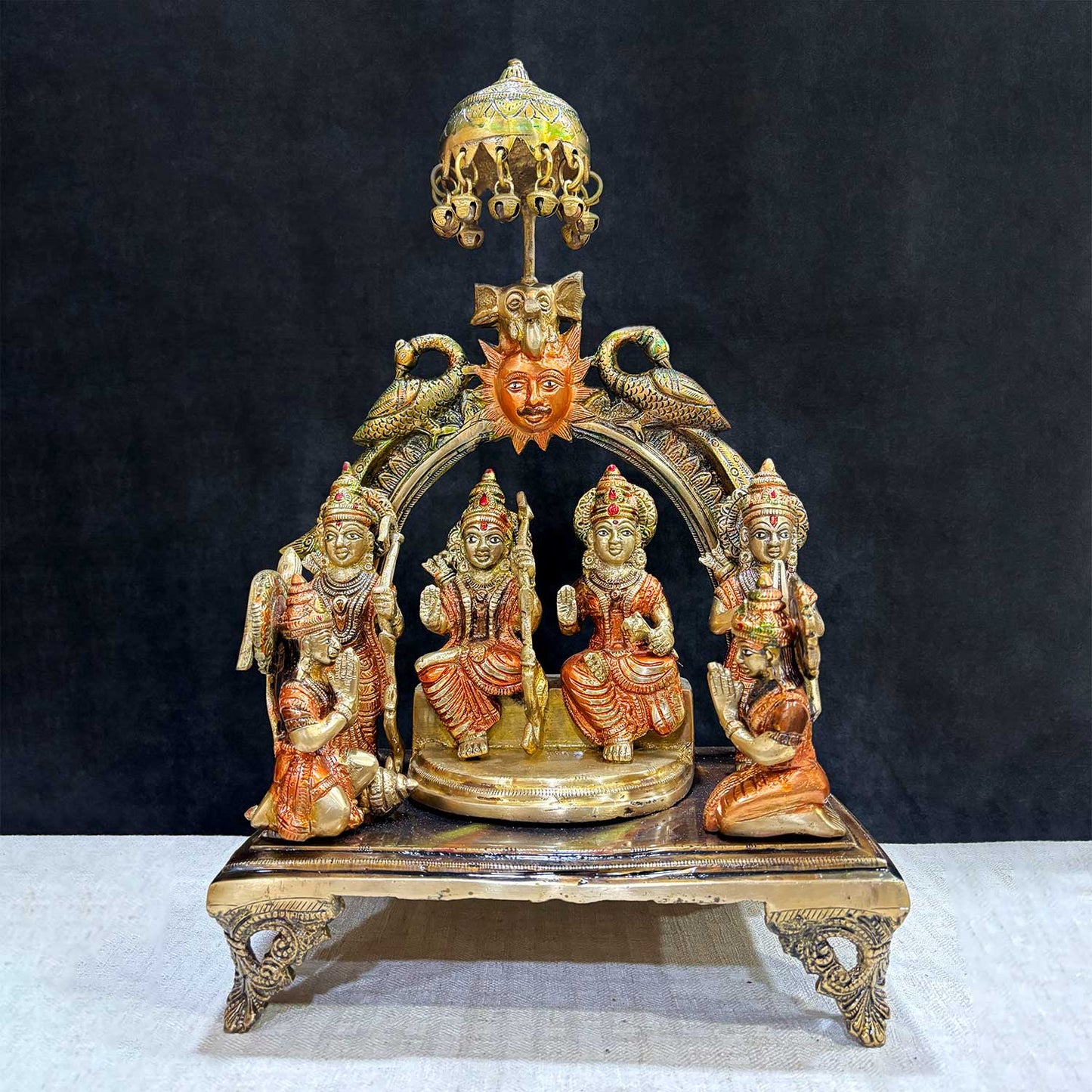 Brassaura® Brass Ram Panchayat Idol | Height 13.5 Inches
