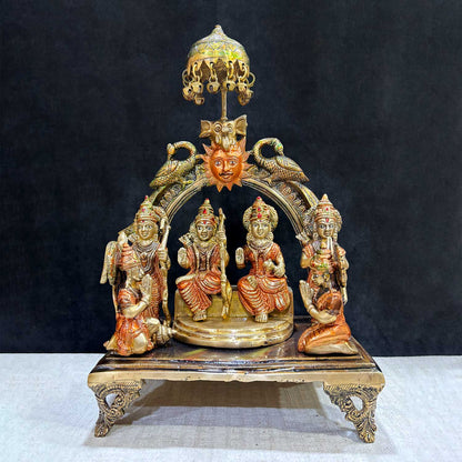 Brassaura® Brass Ram Panchayat Idol | Height 13.5 Inches