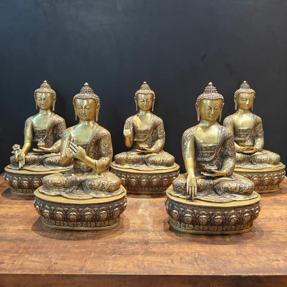 Brassaura® Premium Brass Buddha Statue | Handcrafted Solid Brass Meditating Buddha Idol | Spiritual Sculpture for Home Temple, Living Room, Office & Meditation Décor | Height 23 Inches | 85 Kg