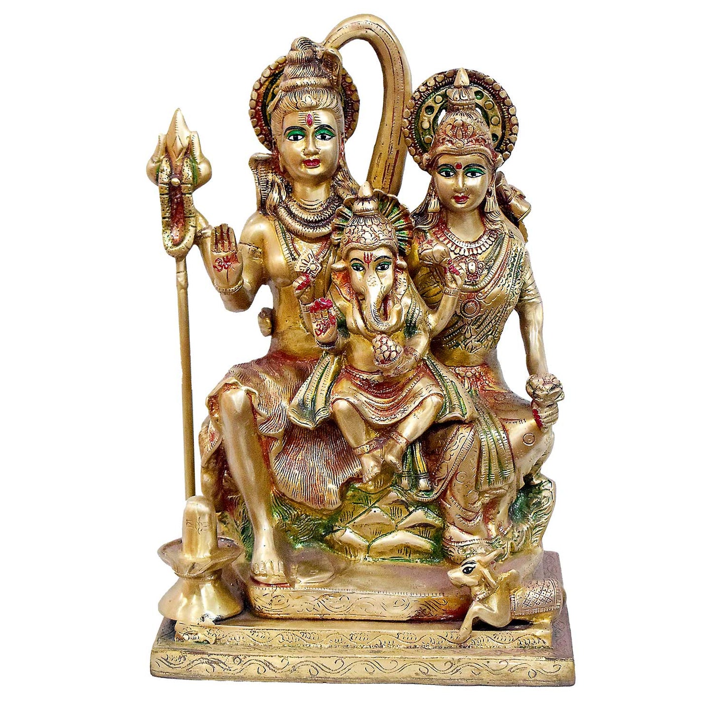 ब्रासोरा® वृंदावन वेणुगोपाल कृष्ण पीतल की प्रतिमा मोर के साथ | एंटीक नीला और सुनहरा रंग | ऊँचाई 20 इंच