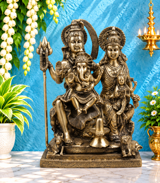 Brassaura® Pure Brass Decorative Statue | Pure Superfine Brass Handcrafted Murti | Brass Statue for Home Temple, Pooja Room | Height 17 Inches | Weight 17.8 Kgs