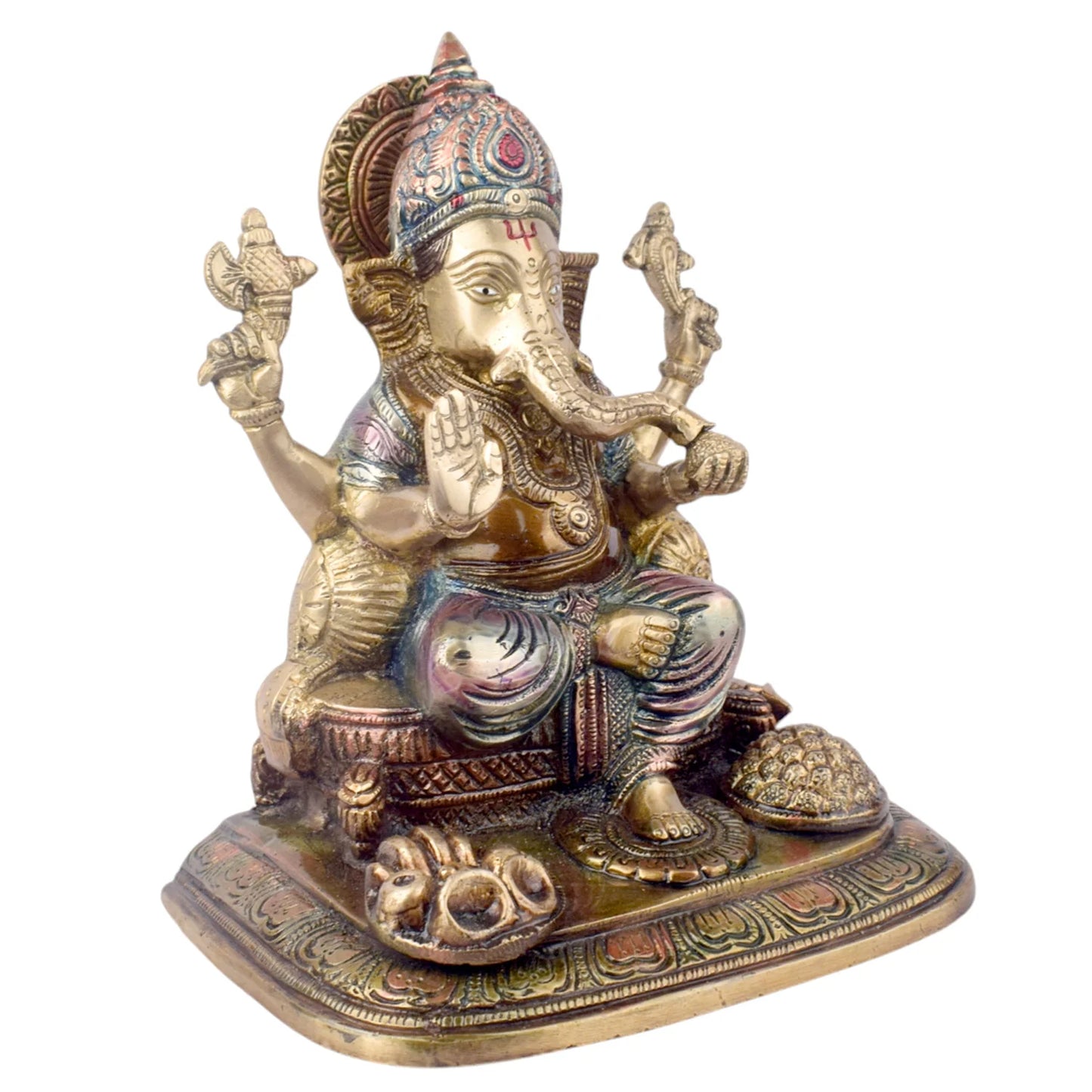 Brassaura® Brass Sacred Ganesh Idol | Height 9.1 Inches