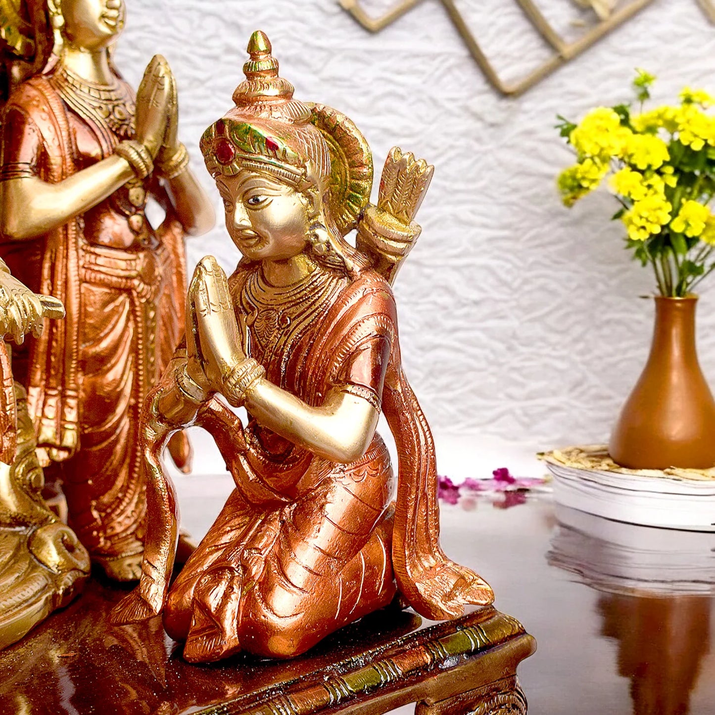 Brassaura® Brass Ram Darbar Idol | Height 23 Inches