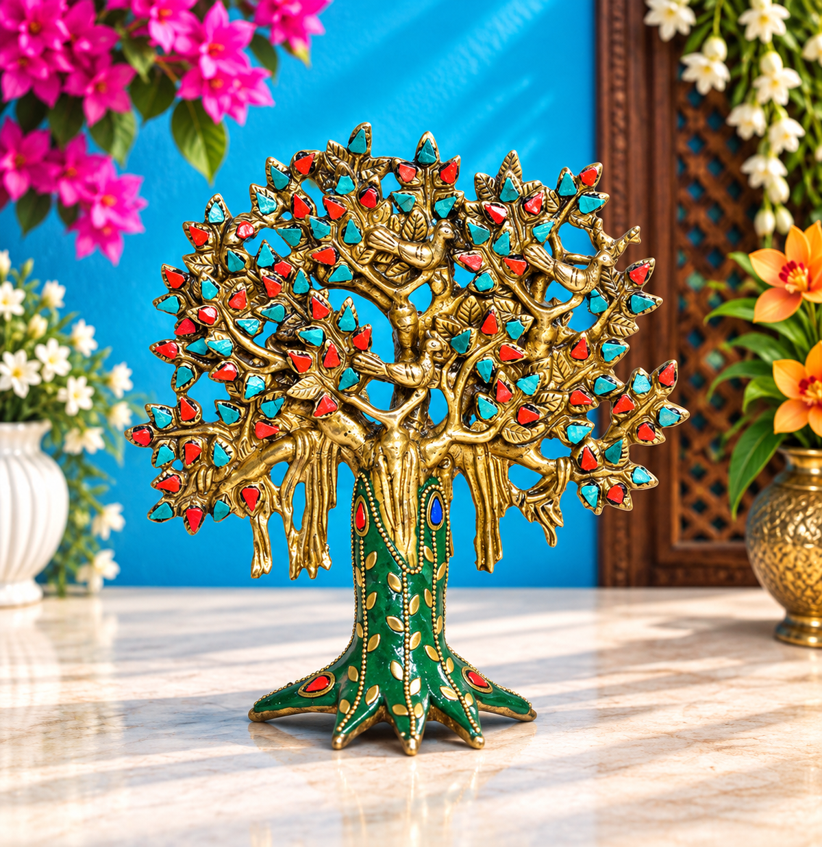 Brassaura® Brass Kalpavriksha Tree | Height 8.5 Inches