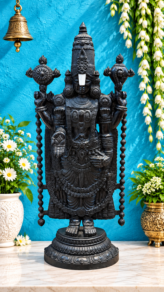 Brassaura® Brass Tirupati Balaji Statue | Height 48 Inches