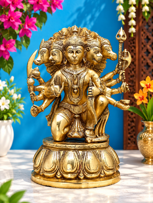 ब्रासोरा® वृंदावन वेणुगोपाल कृष्ण पीतल की प्रतिमा मोर के साथ | एंटीक नीला और सुनहरा रंग | ऊँचाई 20 इंच