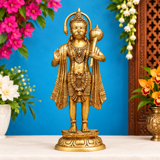 पीतल की हनुमान मूर्ति, ऊंचाई 27 इंच