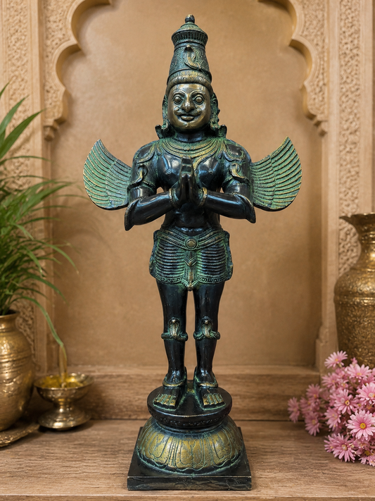 Brassaura® Brass Garuda Statue | Height 20 Inches