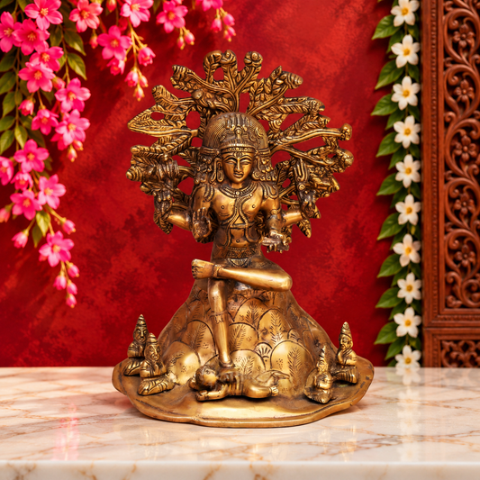ब्रासौर® स्पिरिचुअल ब्रास शिव मूर्ति – ऊँचाई 11.5 इंच | पूजा कक्ष की शोभा