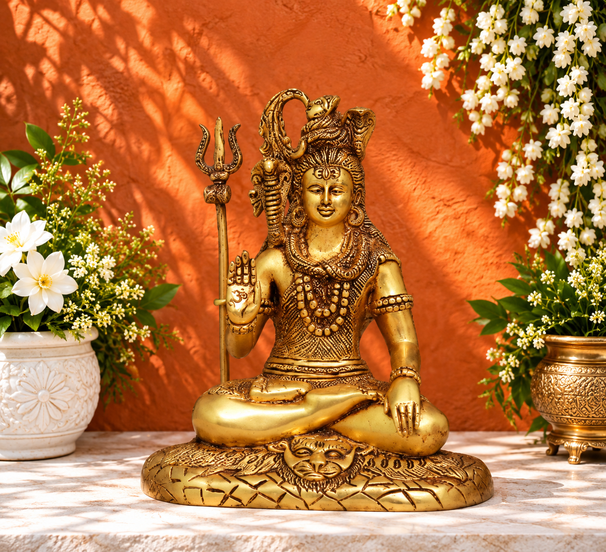 पीतल की भगवान शिव की मूर्ति (10 इंच)