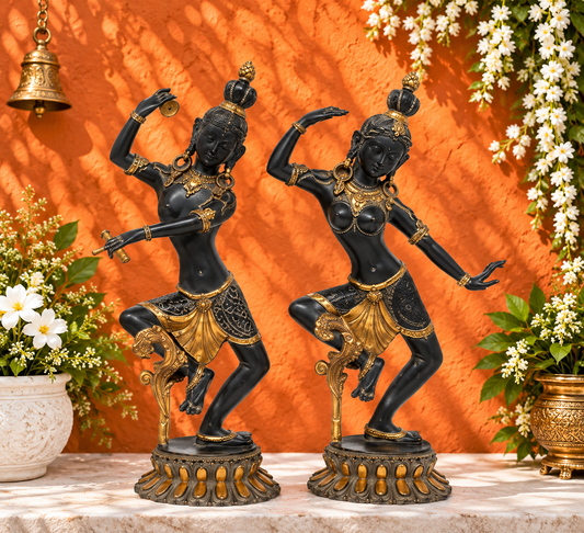 Brassaura™ ब्रास शिव पार्वती प्रतिमा | ऊँचाई 17 इंच और वज़न 7.40 किग्रा