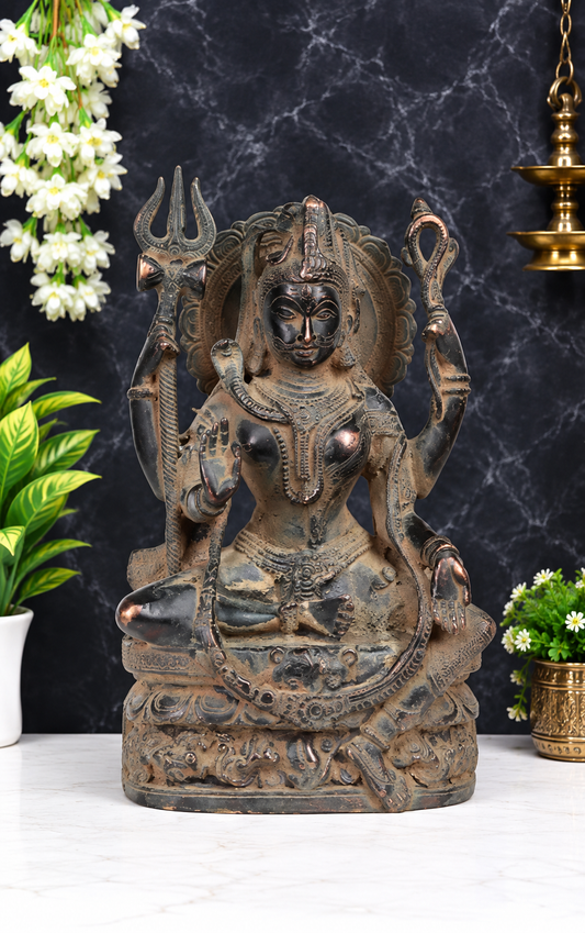 ब्रासौर™ ब्रास शिव प्रतिमा | ऊंचाई 10 इंच और वज़न 4.18 किलोग्राम