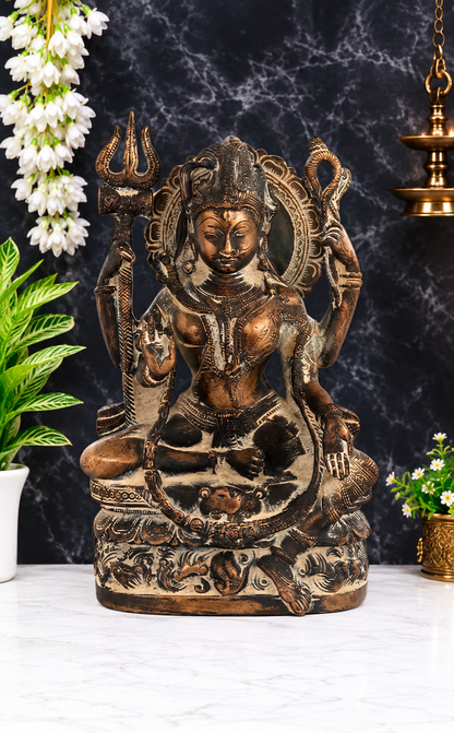 ब्रासौर™ पीतल की शिव प्रतिमा | ऊंचाई 10 इंच और वज़न 4 किलोग्राम