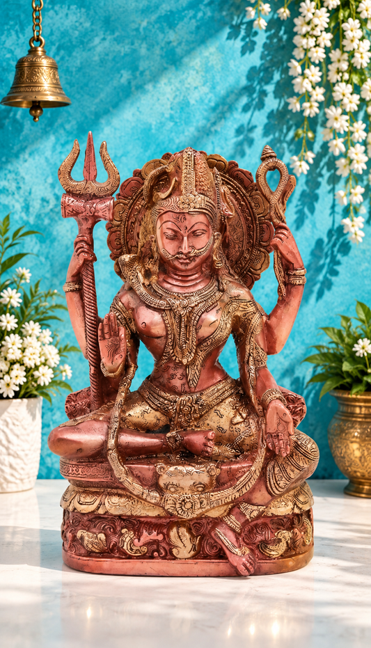 ब्रासुर्रा™ पीतल शिव प्रतिमा | ऊँचाई 10 इंच और वज़न 4 किग्रा