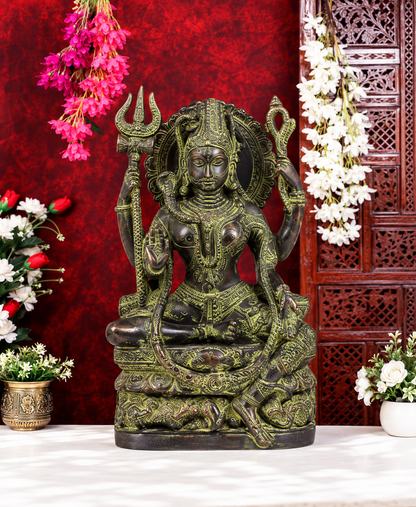 ब्रासुर्रा™ पीतल शिव प्रतिमा | ऊँचाई 10 इंच और वज़न 4 किग्रा
