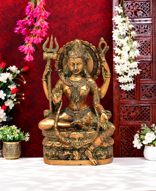 ब्रासुर्रा™ पीतल शिव प्रतिमा | ऊँचाई 10 इंच और वज़न 4 किग्रा