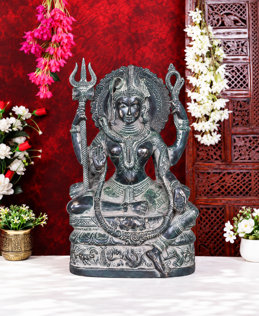 ब्रासुर्रा™ पीतल शिव प्रतिमा | ऊँचाई 10 इंच और वज़न 4 किग्रा