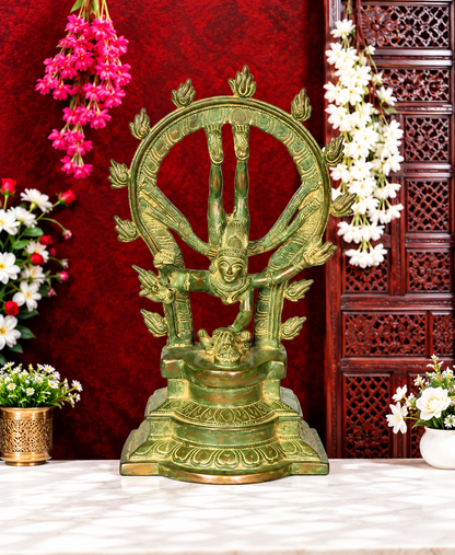 ब्रासौर™ पीतल की शिव की गंगावतरण (नटराज) मूर्तिकला | ऊंचाई 12 इंच और वजन 2.70 किलोग्राम