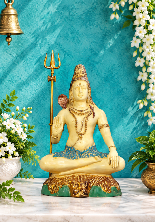 ब्रासॉरा® पीतल शिव प्रतिमा | ऊँचाई 24 इंच और वज़न 17.40 किग्रा