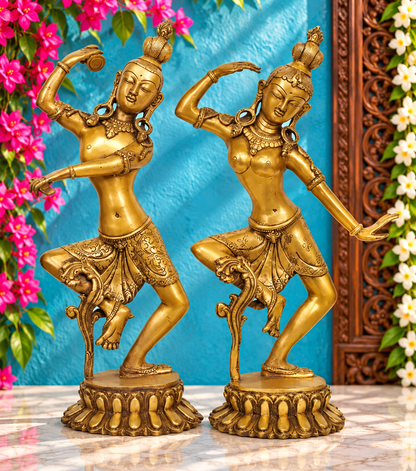 ब्रासौर™ ब्रास शिव पार्वती प्रतिमा | ऊँचाई 17 इंच और वज़न 7.40 किग्रा