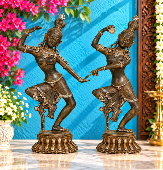 Brassaura™ ब्रास शिव पार्वती प्रतिमा | ऊंचाई 17 इंच और वजन 7.40 किग्रा