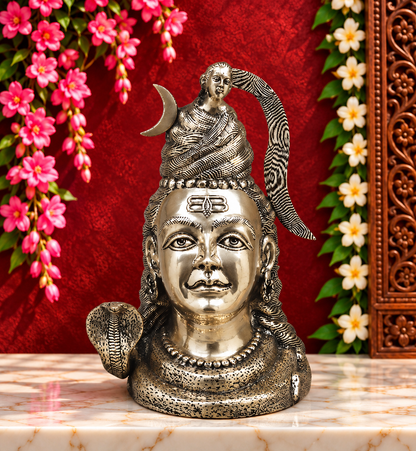 Brassaura™ शुद्ध पीतल भगवान शिव मूर्ति – 20 इंच ऊँचाई, 13.750 किग्रा वज़न – हस्तनिर्मित आध्यात्मिक प्रतिमा