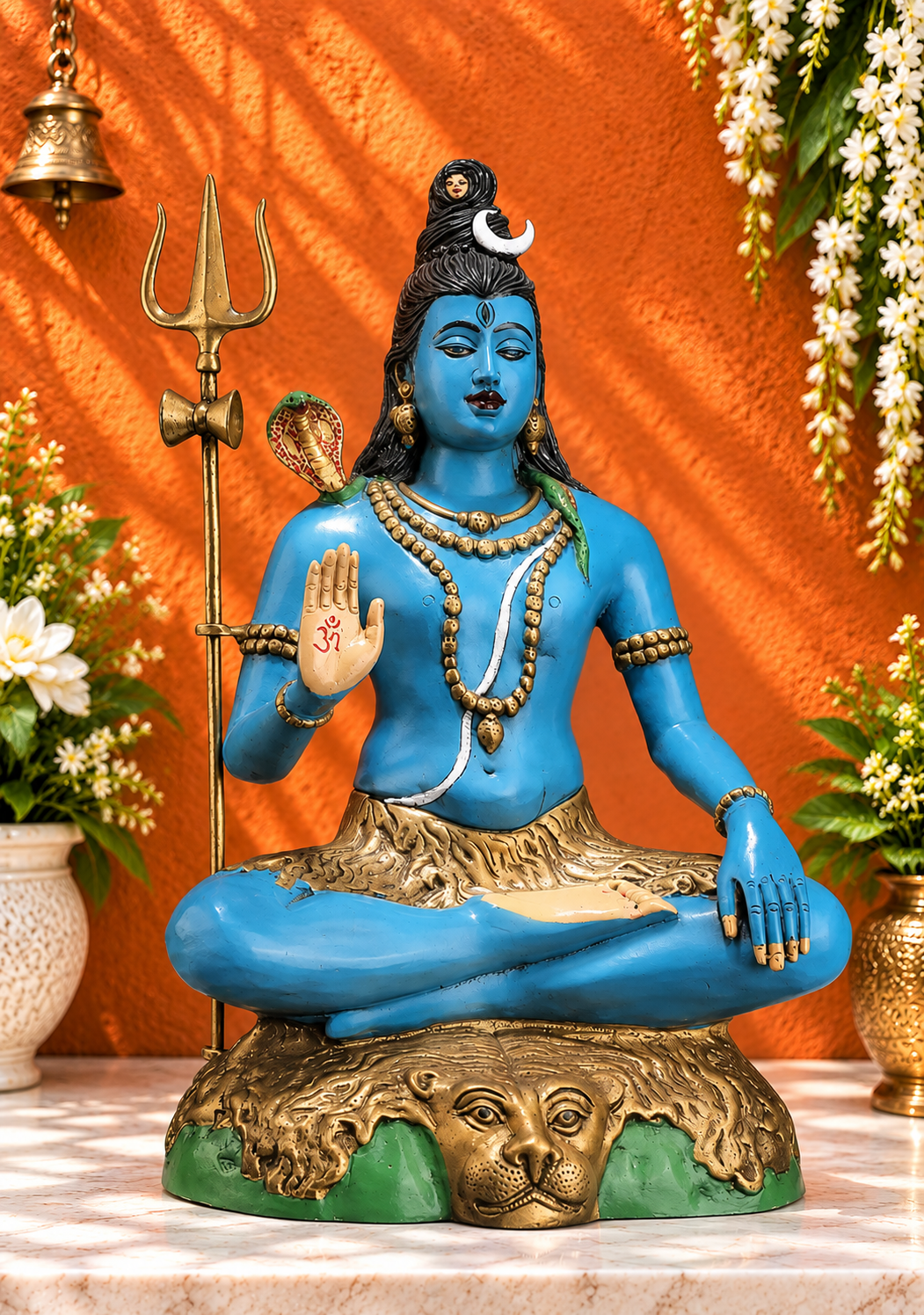 ब्रासौरा® ब्रास शिव प्रतिमा | ऊँचाई 23 इंच और वज़न 15.30 किलोग्राम