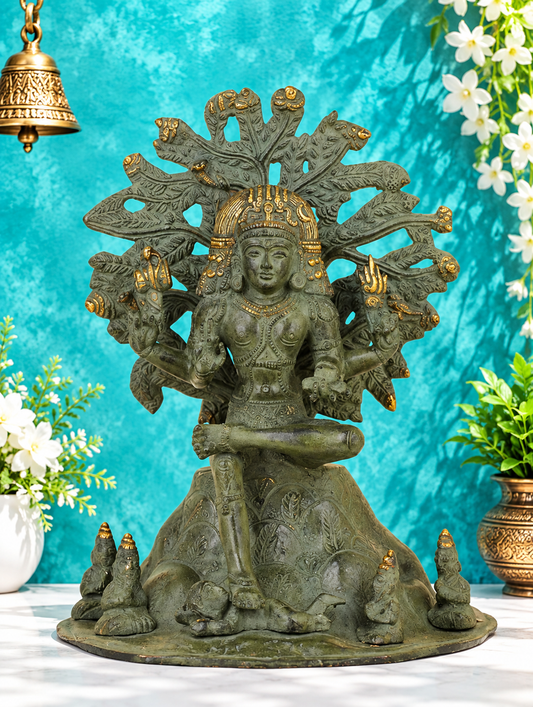 Brassaura® ब्रास शिव प्रतिमा | ऊँचाई 12 इंच और वज़न 6.20 किग्रा