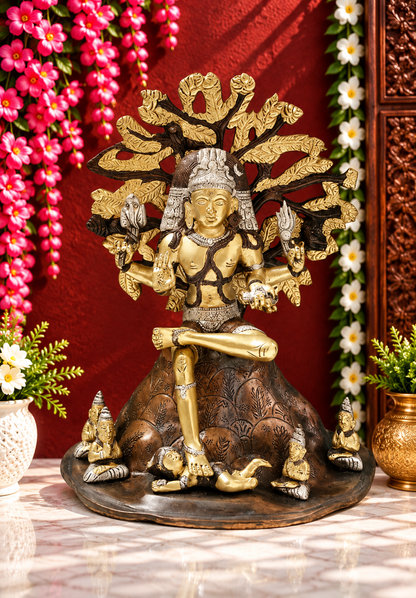 ब्रासौर® पीतल की शिव प्रतिमा | ऊंचाई 12 इंच और वज़न 6.20 किलोग्राम