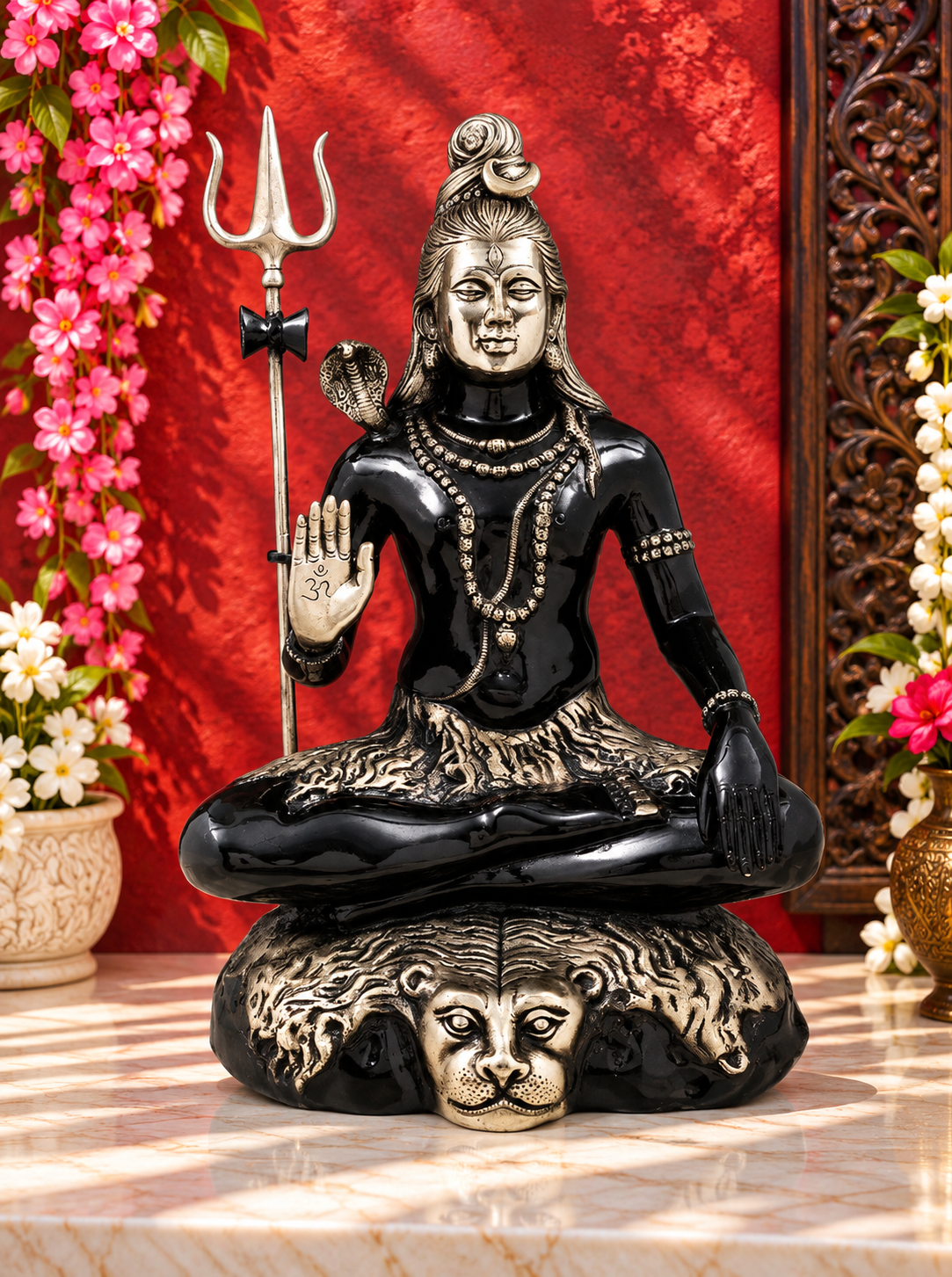Brassaura® ब्रास शिव प्रतिमा | ऊंचाई 22 इंच और वज़न 15.40 किग्रा