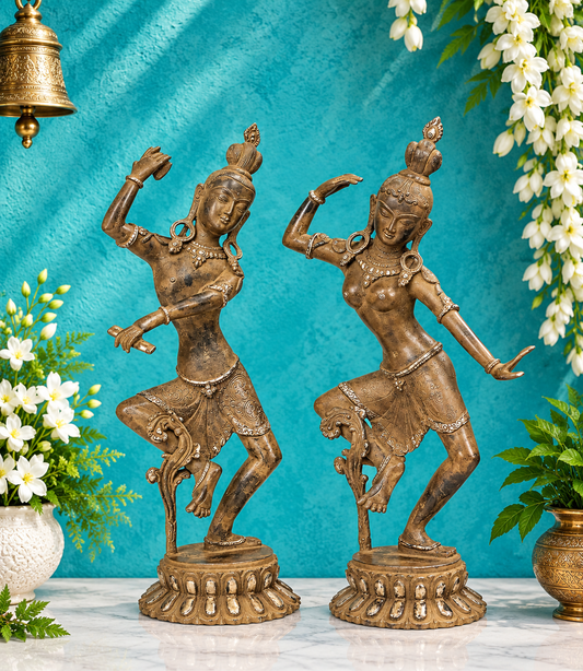 Brassaura™ ब्रास शिव पार्वती प्रतिमा | ऊंचाई 17 इंच और वजन 7.40 किग्रा
