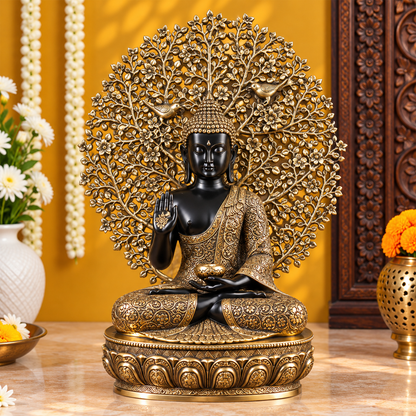 घर और सजावट के लिए पीतल का बुद्ध, वज़न 29.63 किलोग्राम, ऊँचाई 29 इंच