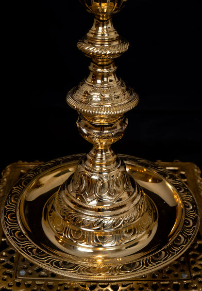 Brass Peacock deepam Weight 12 Kg And Height 38 Inch