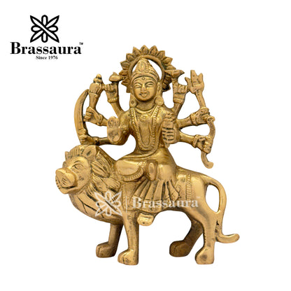 Brass Durga Idol for Home and Decor Weight .65 Kg Height 13 cm