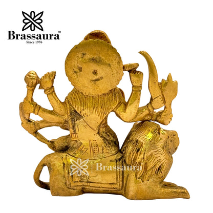 Brass Durga Idol for Home and Decor Weight .75 Kg Height 10 cm