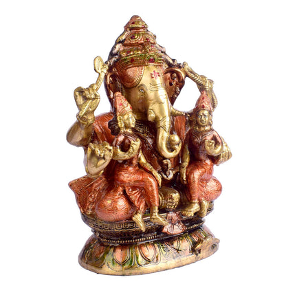 ब्रासोरा® वृंदावन वेणुगोपाल कृष्ण पीतल की प्रतिमा मोर के साथ | एंटीक नीला और सुनहरा रंग | ऊँचाई 20 इंच