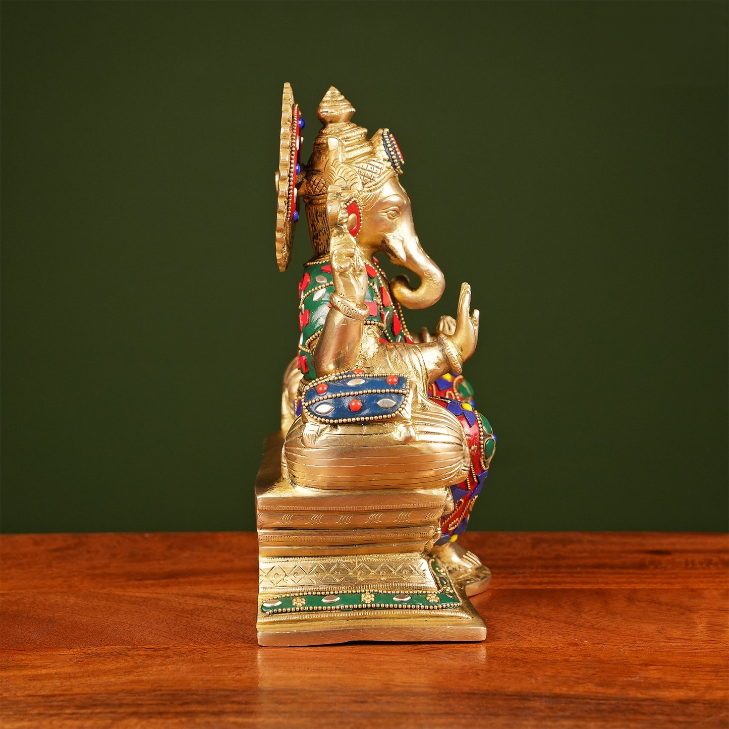 Brassaura® Brass Ganesha Statue | Height 9.25 Inches